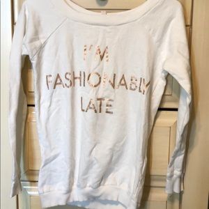 white long sleeve wish & whim shirt